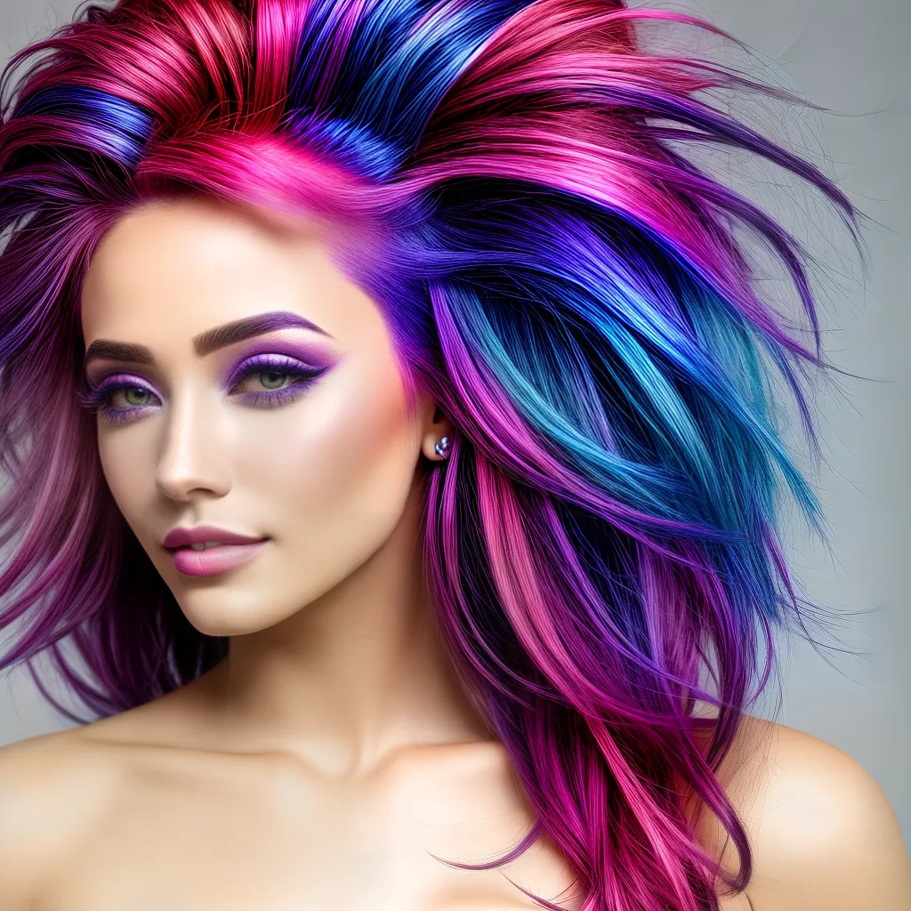 cabelo colorido ousado vibrante cabelo colorido ousado vibrante