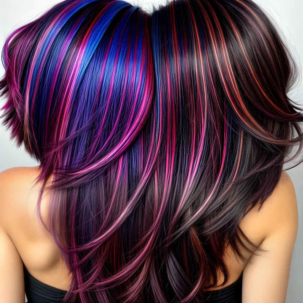 cabelo colorido destaque quimica