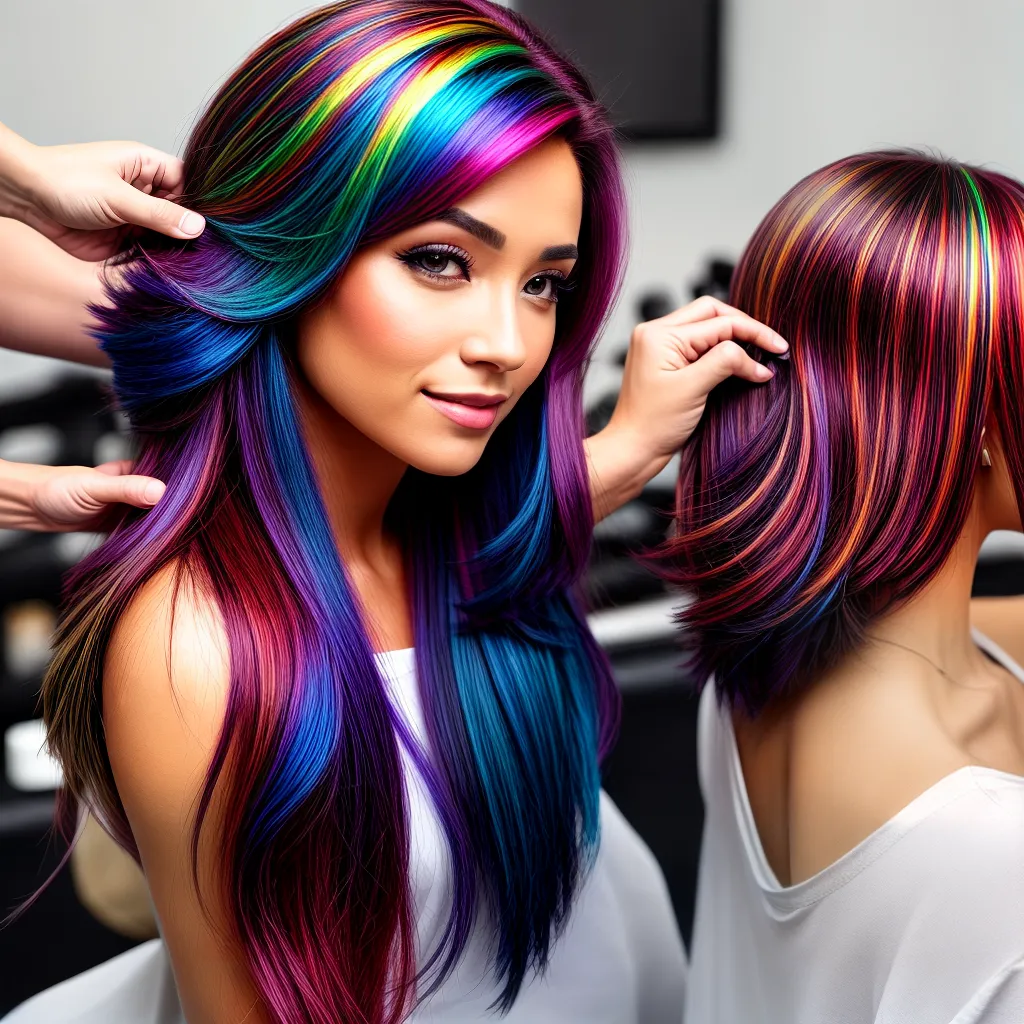 cabelo colorido destaques transformacao cabelo colorido destaques transformacao