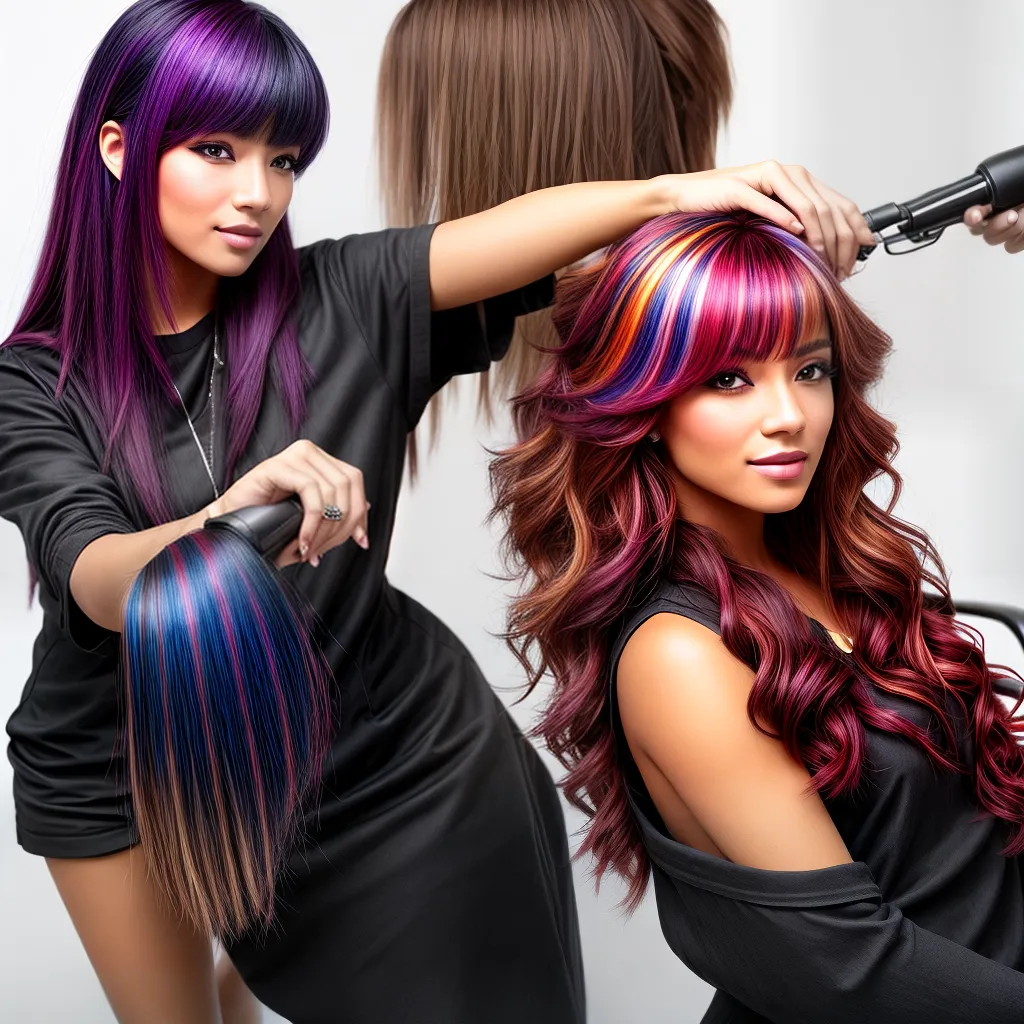 mechas coloridas transformacao cabelo mechas coloridas transformacao cabelo