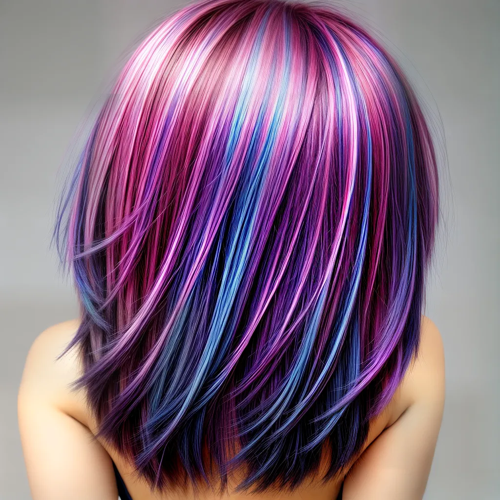 mechas coloridas maos cabeleireiro