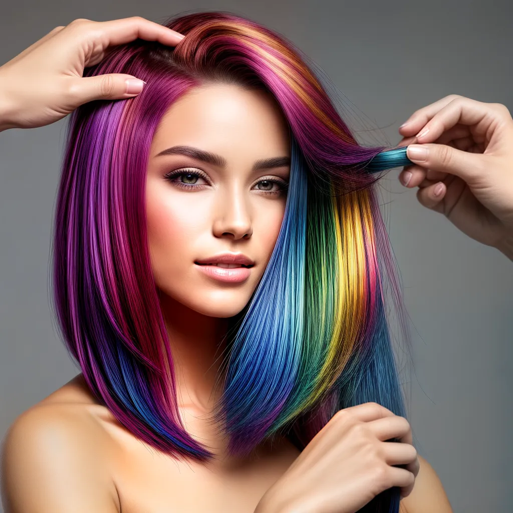 cabelo colorido mechas hipoalergenico