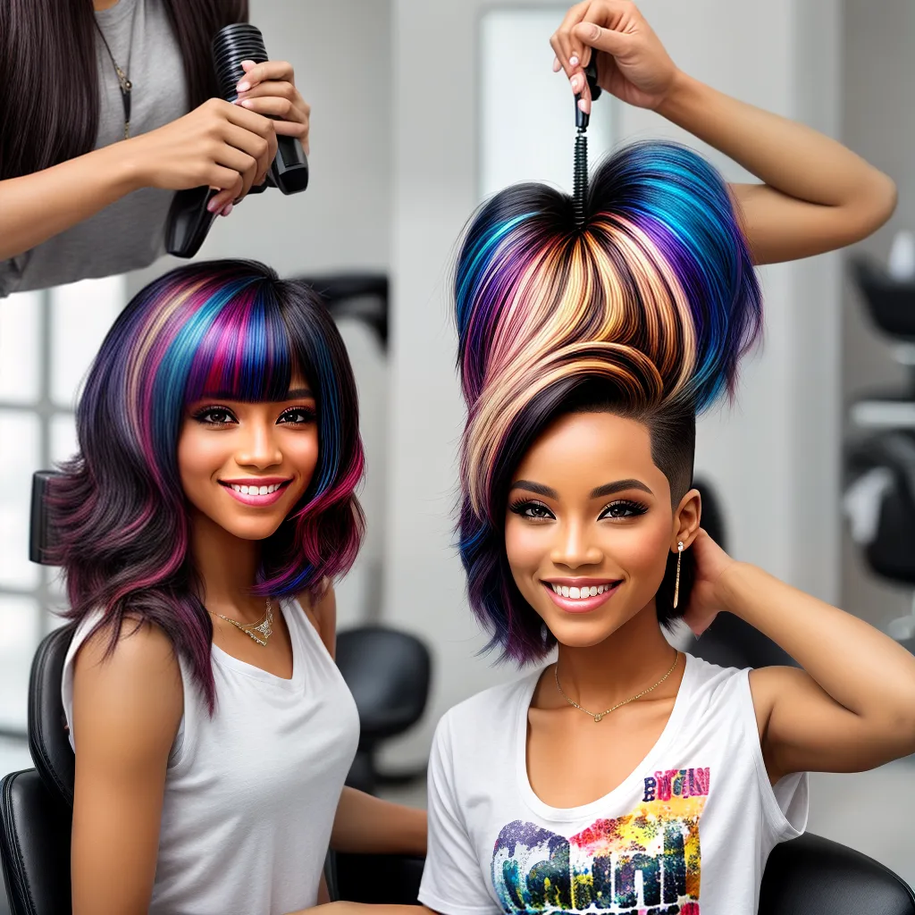 adolescente estilosa cabelo colorido salao adolescente estilosa cabelo colorido salao