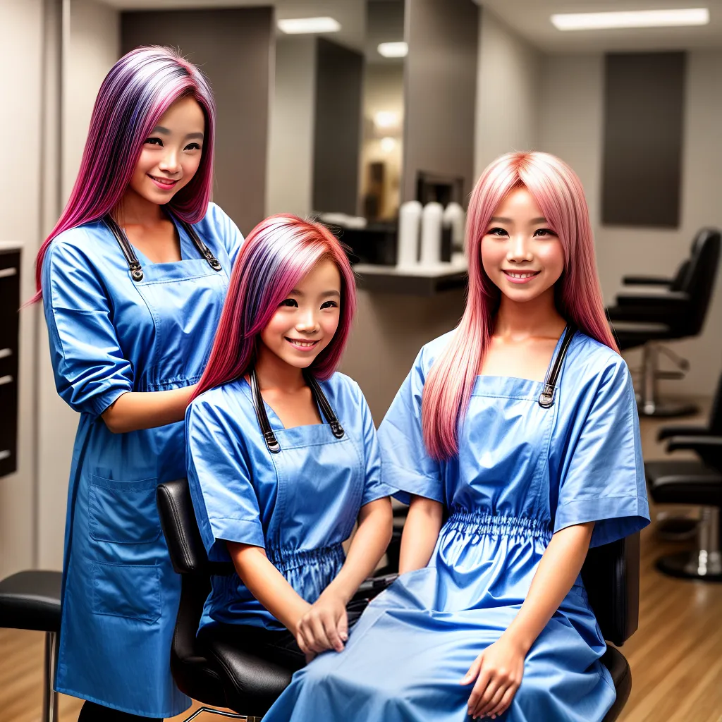 crianca sorrindo cadeira salao cabelo colorido crianca sorrindo cadeira salao cabelo colorido