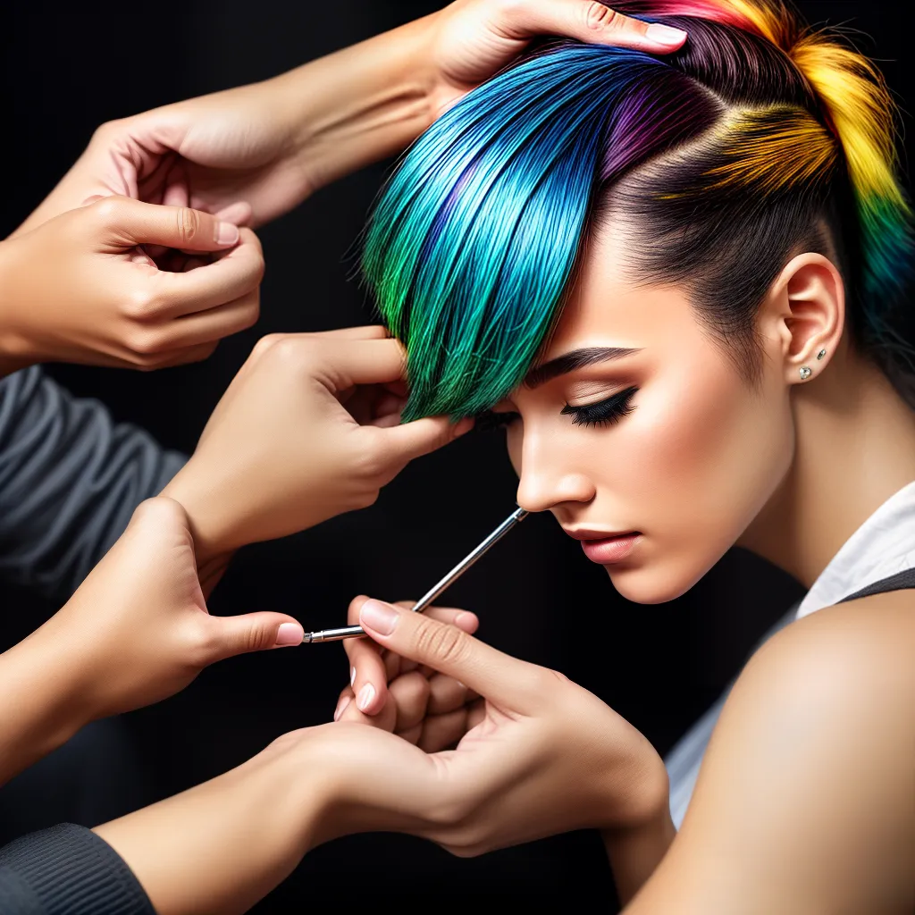 coloracao cabelo maos hairstylist