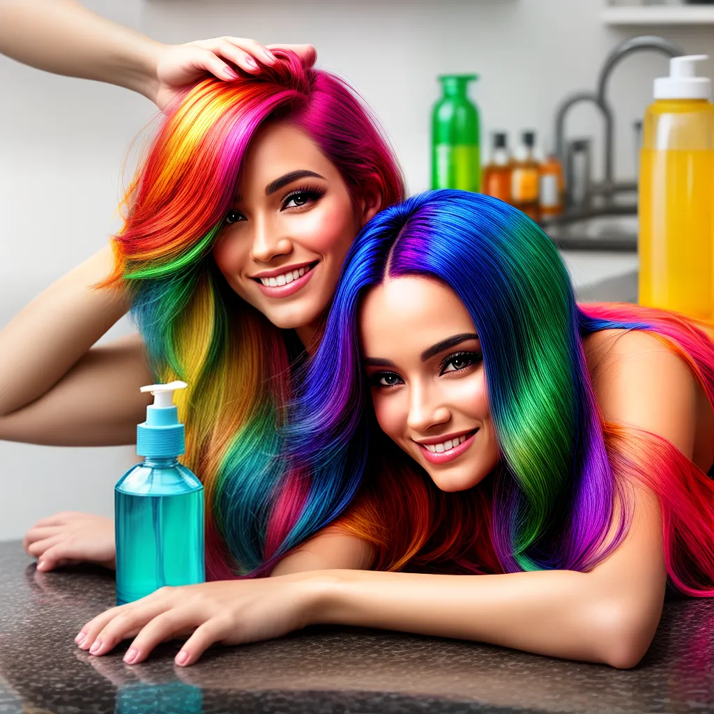 oleo capilar colorido mulher sorrindo oleo capilar colorido mulher sorrindo