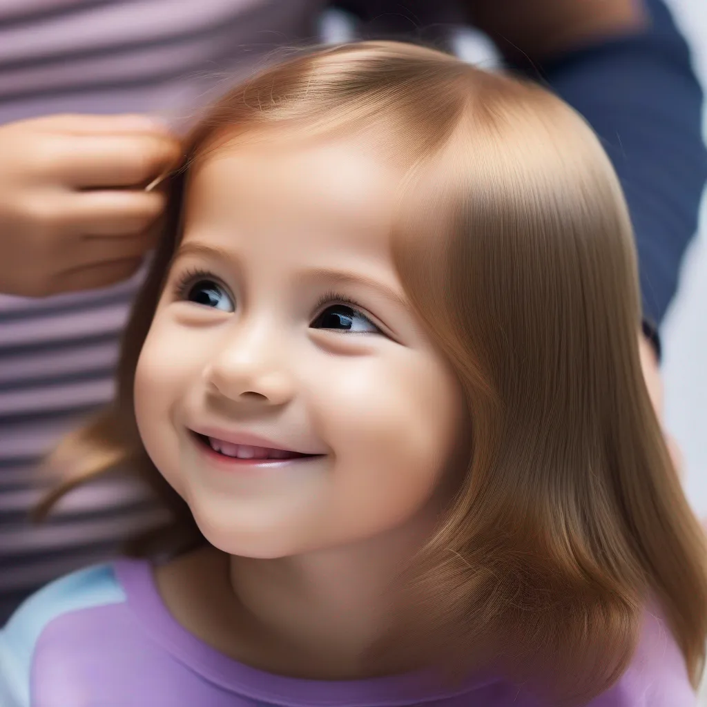 cabelo infantil brilhante saudavel