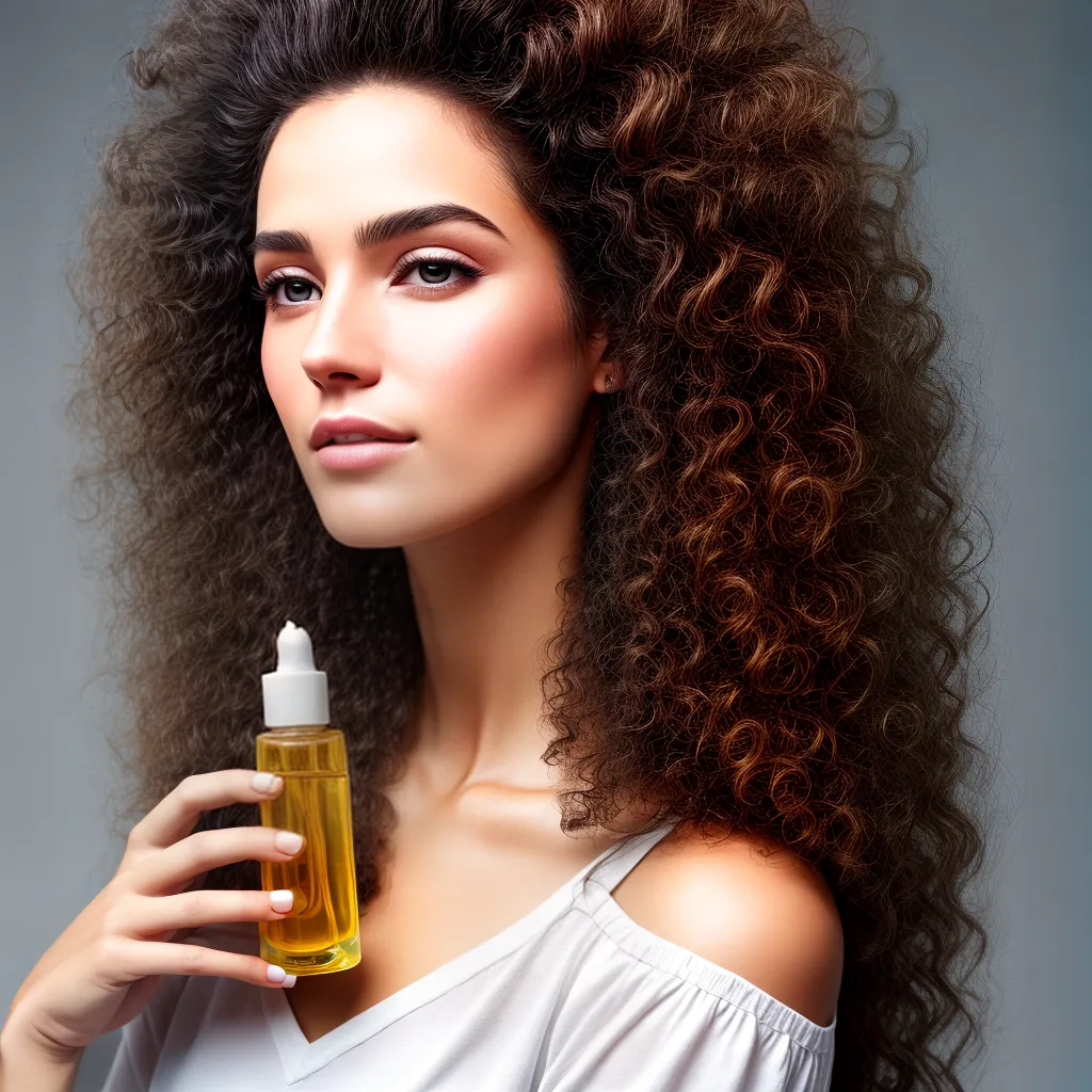 oleo antifrizz mao mulher cabelo