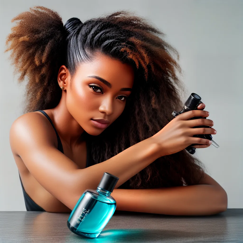 mao mulher oleo cabelo estilizacao