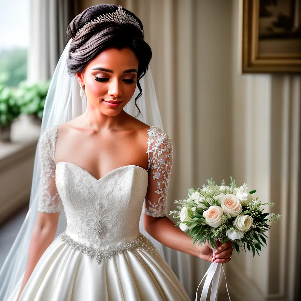 noiva penteado classico flores tiara