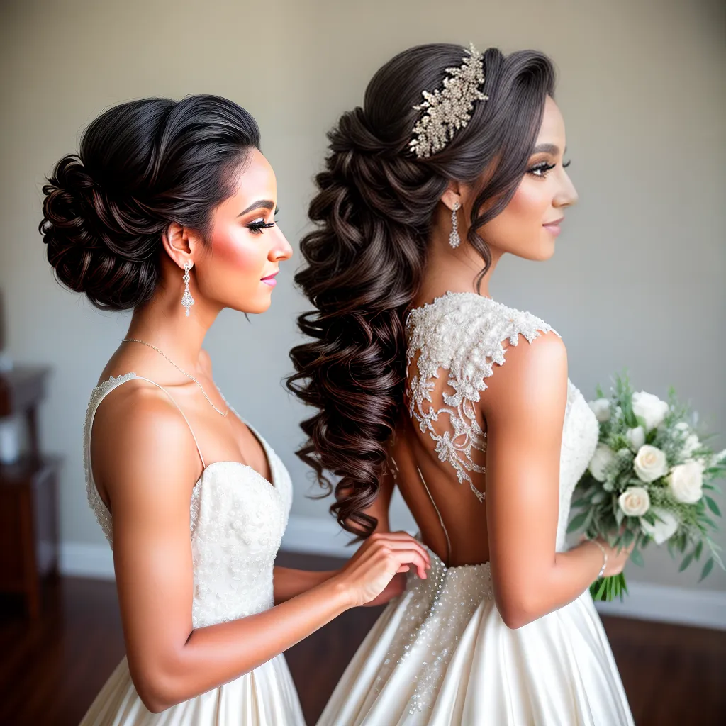 noiva penteado elegante veu renda