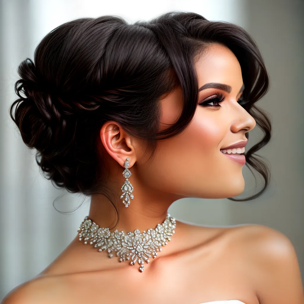 noiva cabelo curto penteado elegante