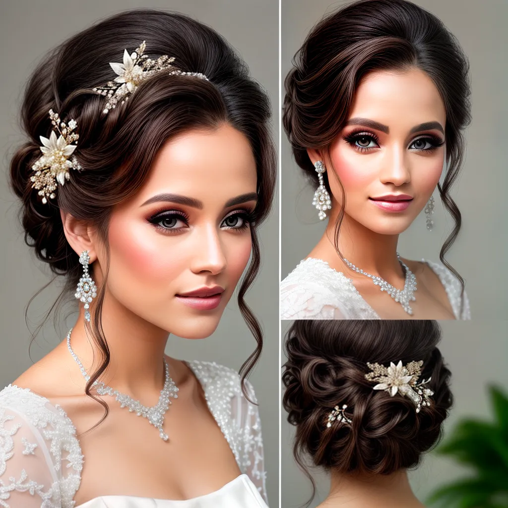 noiva penteado floral elegante noiva penteado floral elegante