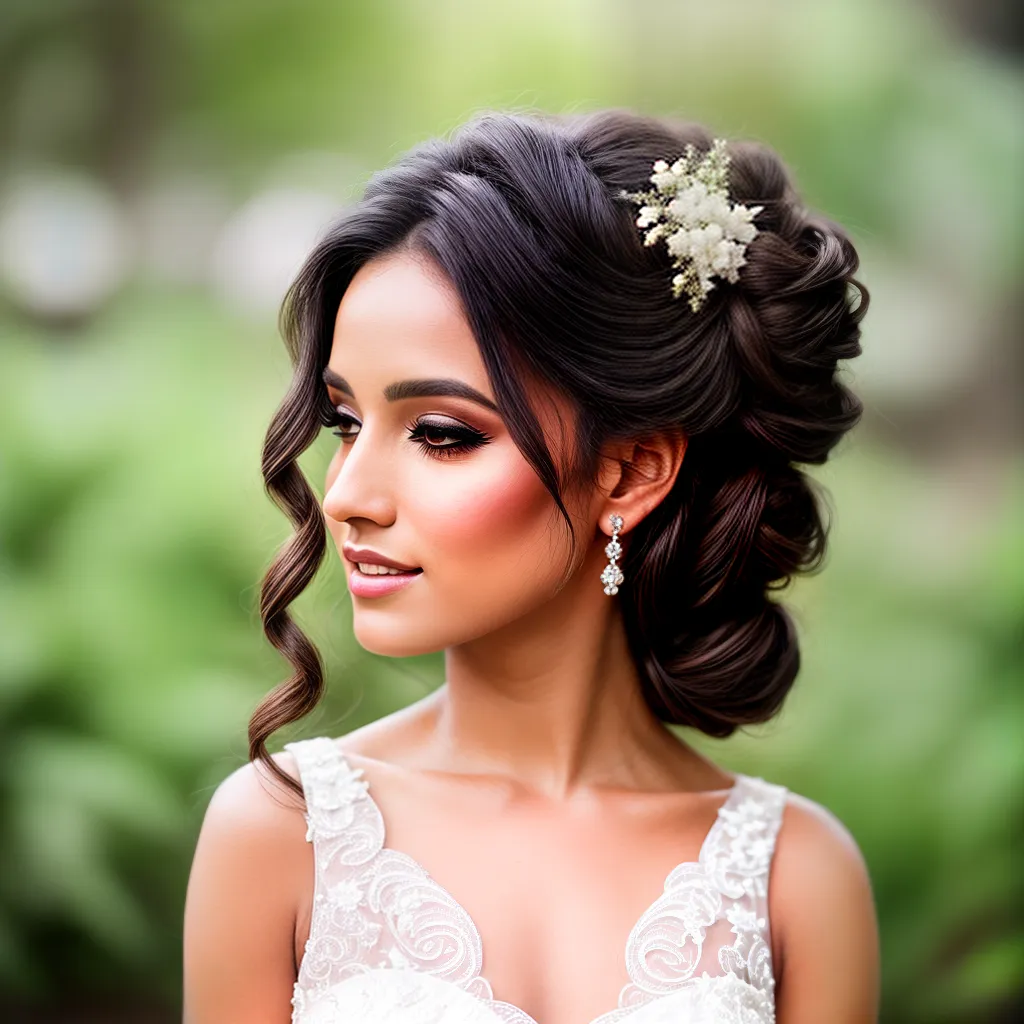 noiva penteado romantico flores 4