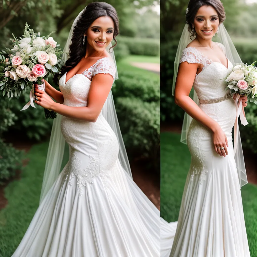 noiva sorriso radiante vestido gravida