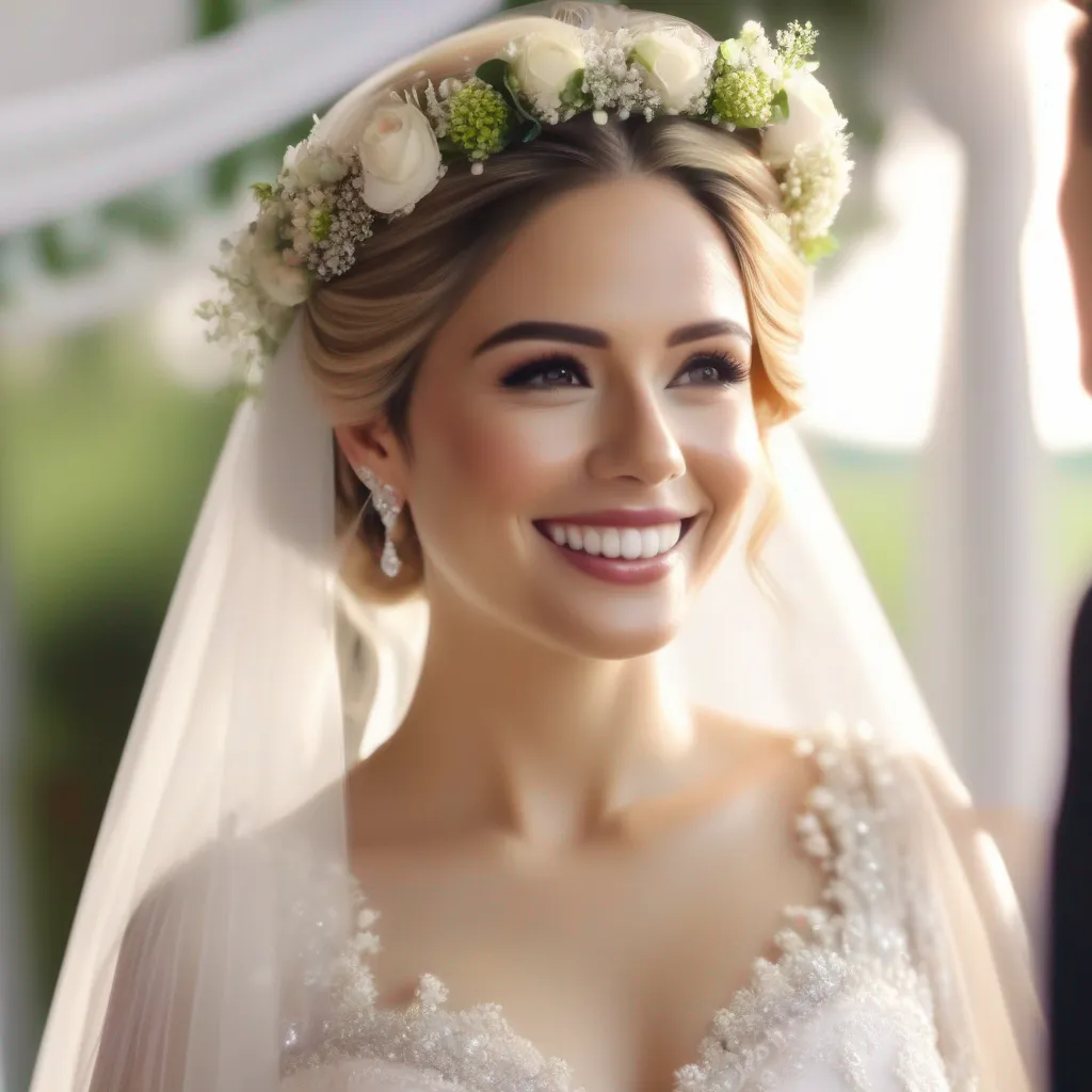 noiva gravida sorriso radiante vestido casamento