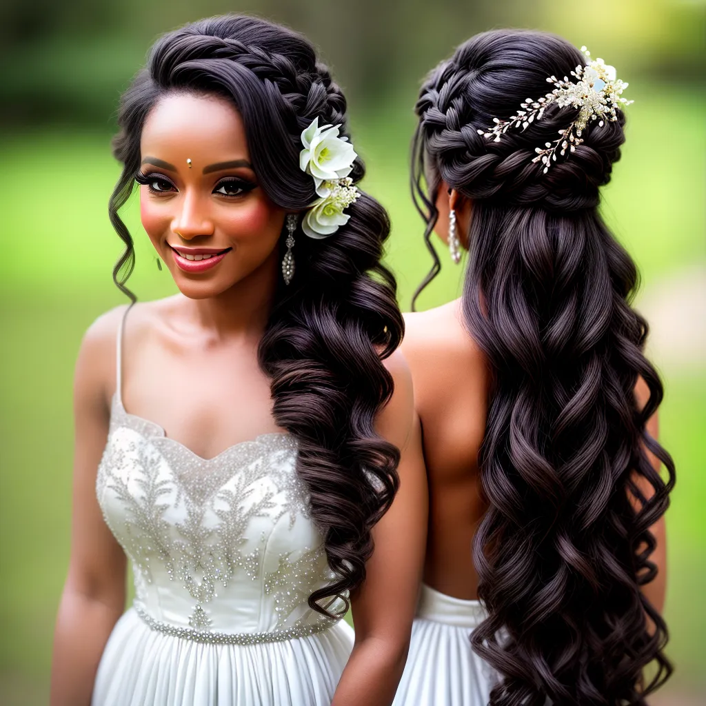 noiva cabelo tranca flores acessorios
