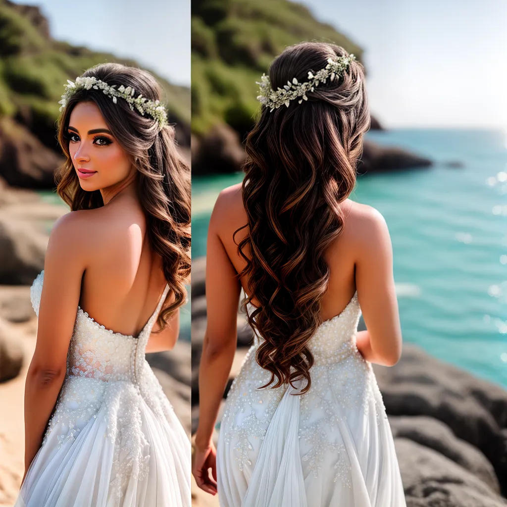 noiva cabelo flor praia romantico