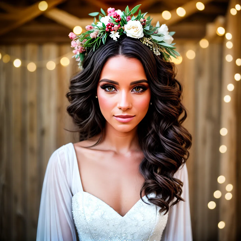 noiva ondas boho coroa flores barn noiva ondas boho coroa flores barn
