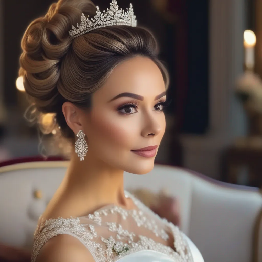 noiva elegante penteado regio