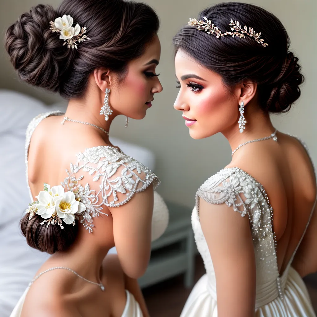 penteado noiva floral glamour