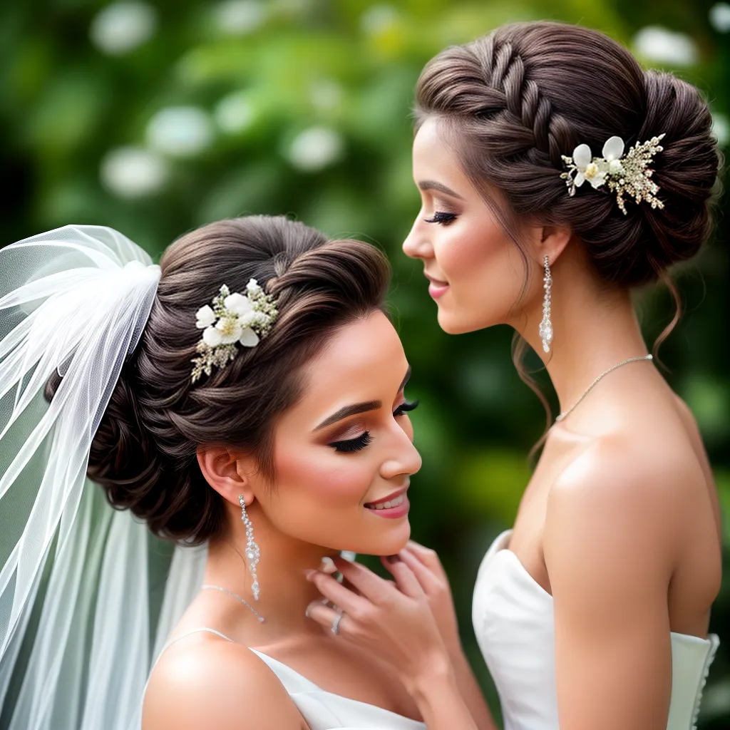 noiva penteado updo flores verao