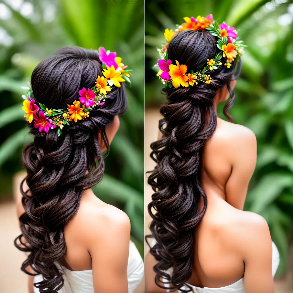 noiva coroa flores tropical