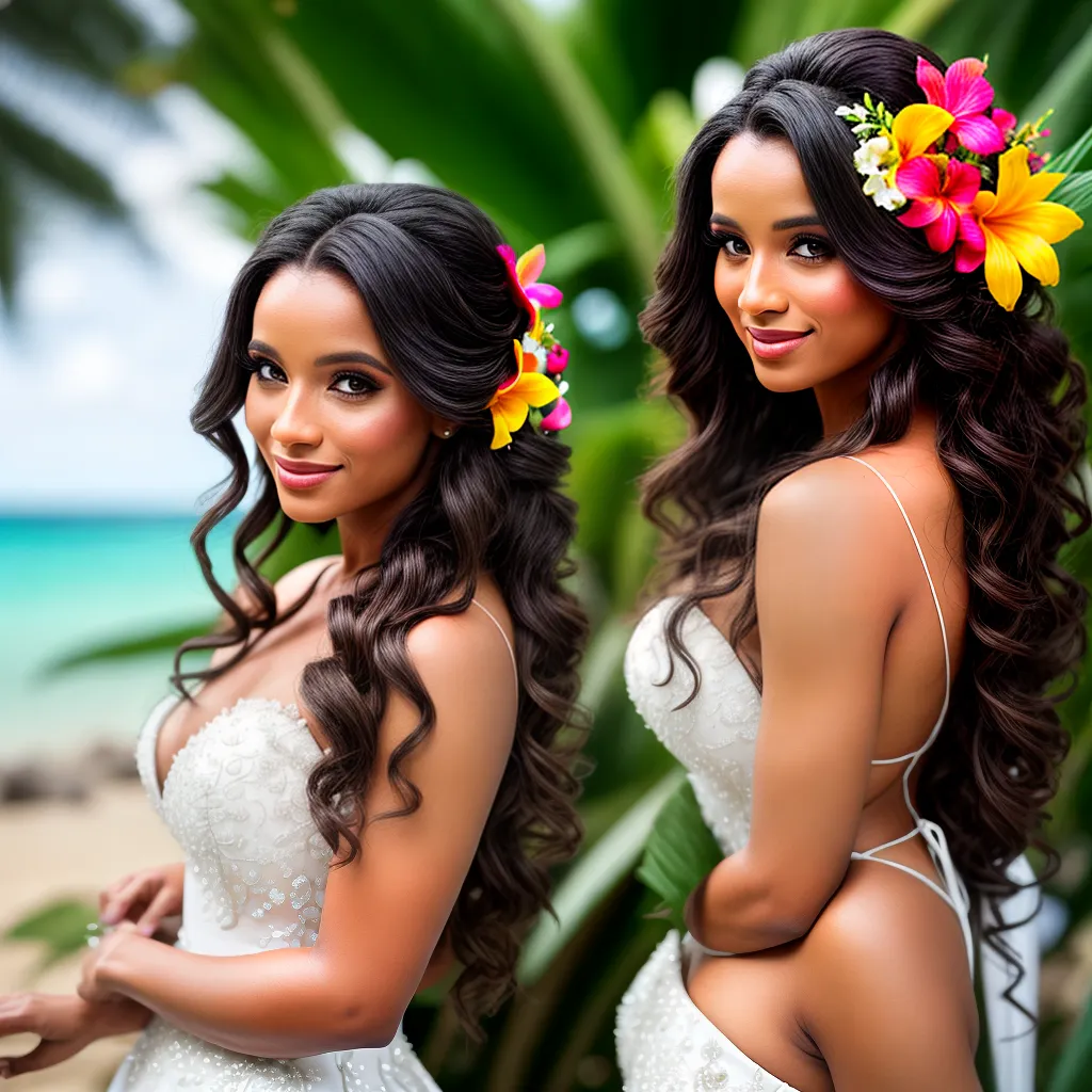 noiva cabelo ondas tropicais