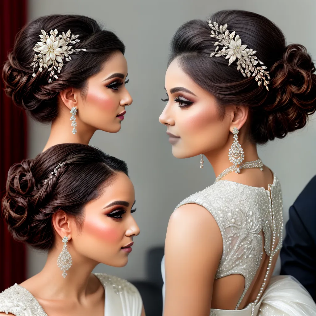 noiva penteado elegante perolas cristais noiva penteado elegante perolas cristais