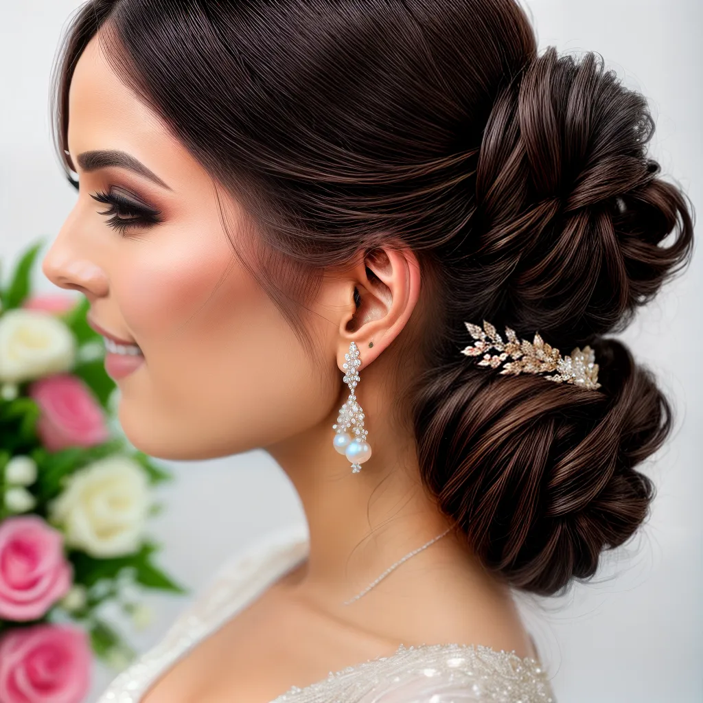 noiva penteado elegante perolas cristais 1 noiva penteado elegante perolas cristais 1