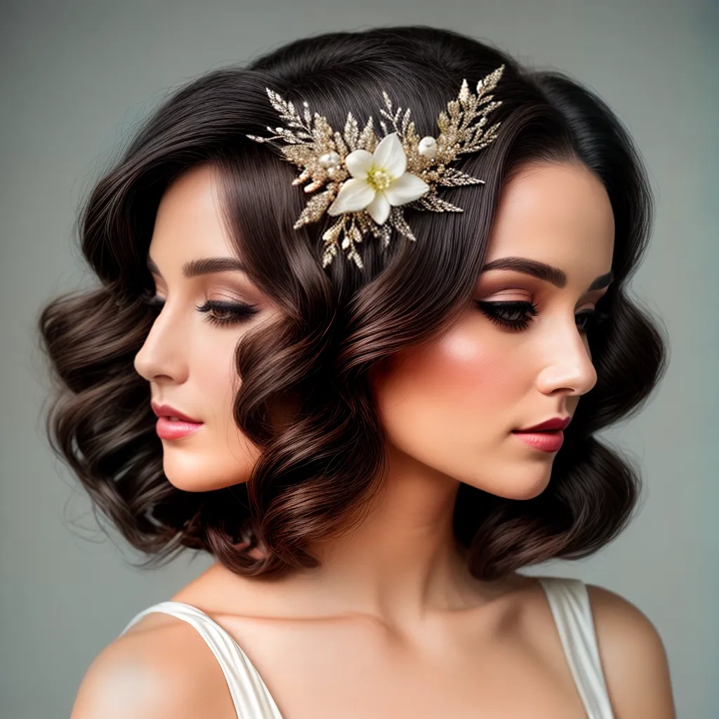 noiva vintage cabelo ondulado penacho