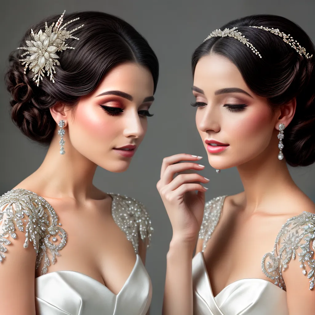 noiva glamourosa penteado ondulado acessorios