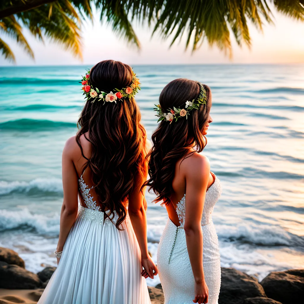 noiva praia penteado flor sunset noiva praia penteado flor sunset