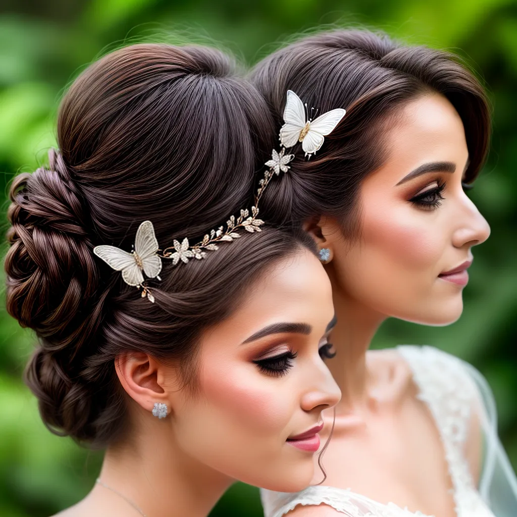 noiva penteado borboletas romance noiva penteado borboletas romance