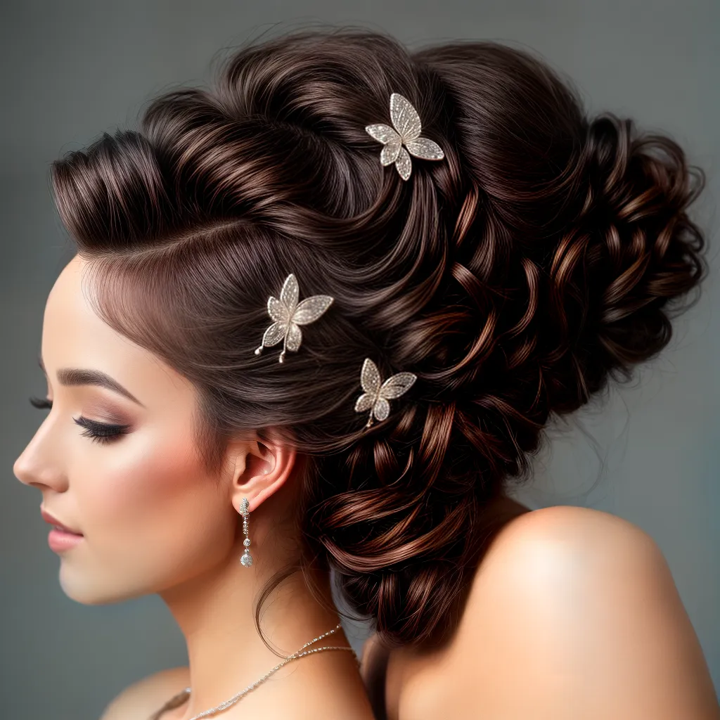 penteado noiva borboletas romantico penteado noiva borboletas romantico