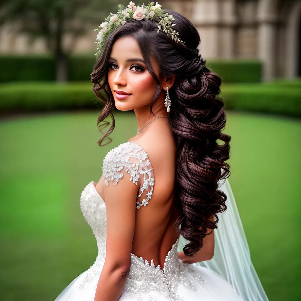 noiva castelo penteado floral