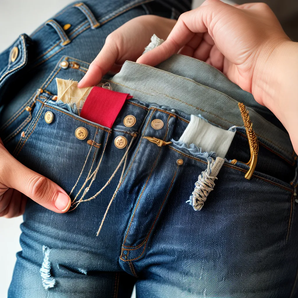 costura reparo jeans vintage