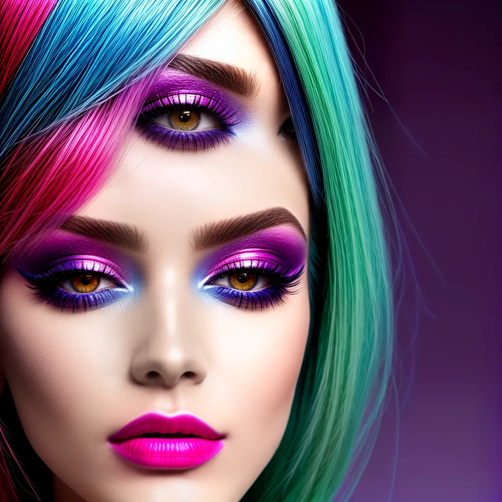 maquiagem vibrante olhos coloridos