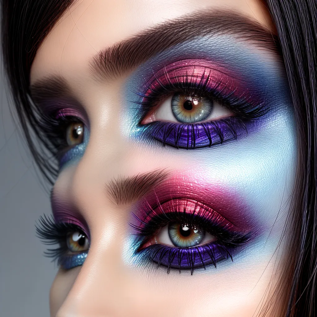 maquiagem vibrante olhos metalicos boca burgundy