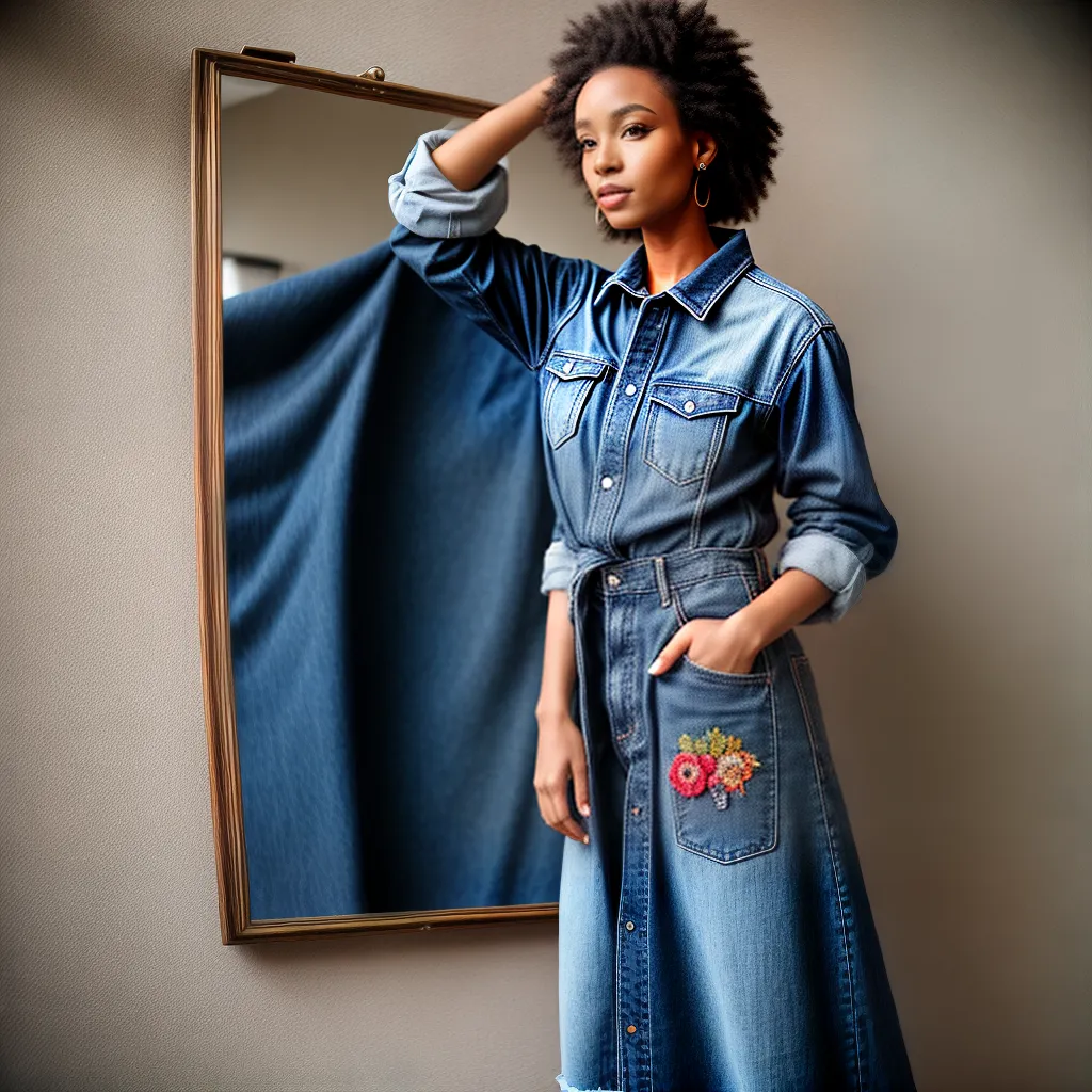 mulher estilosa espelho roupa upcycling mulher estilosa espelho roupa upcycling