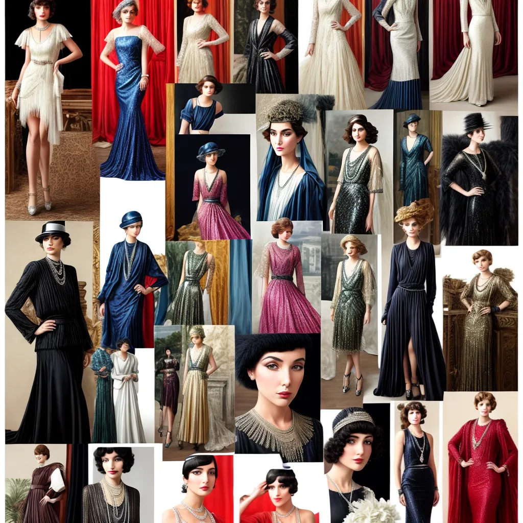 moda iconica eras flapper hollywood colorido minimalista