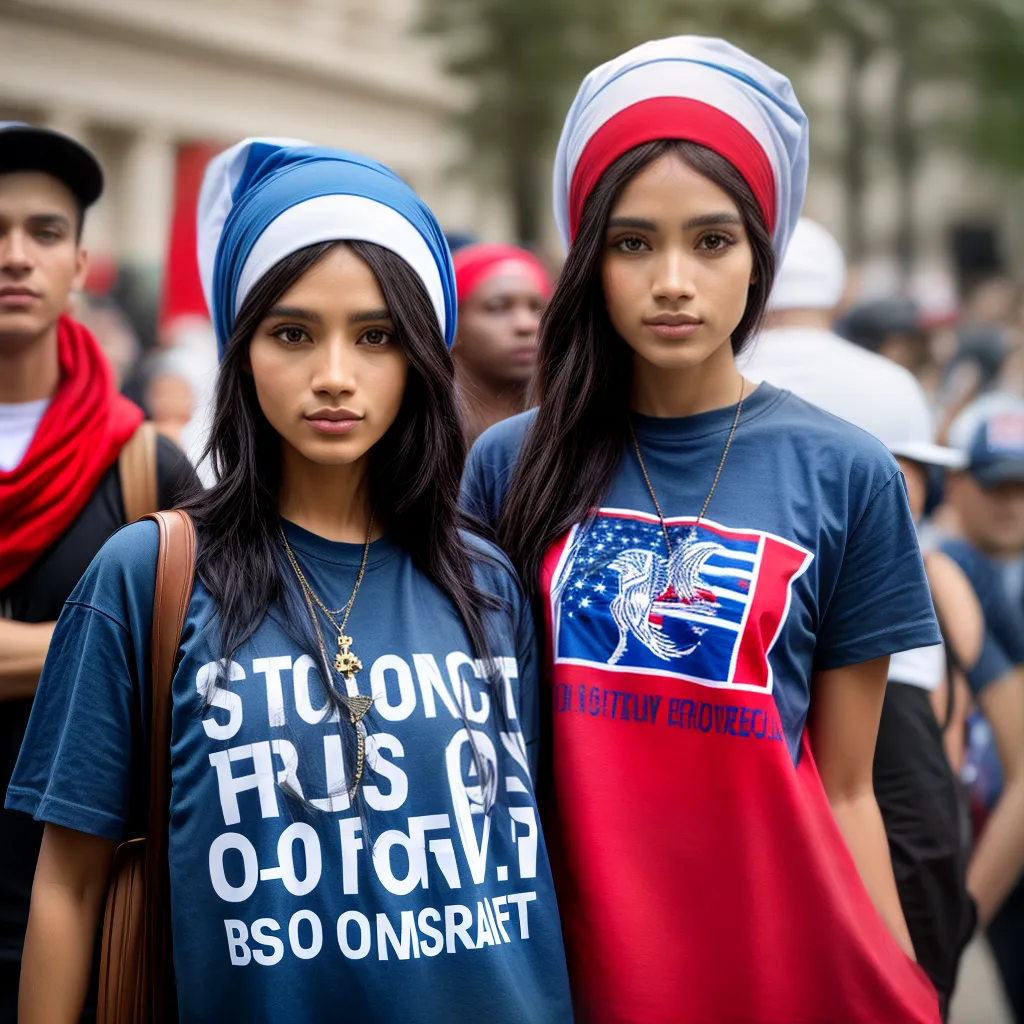camiseta politica simbolos acessorios