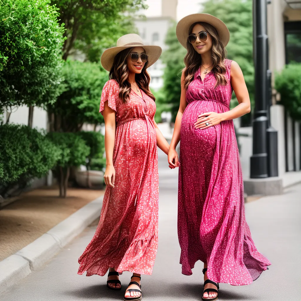gestante vestido floral chapeu 2023