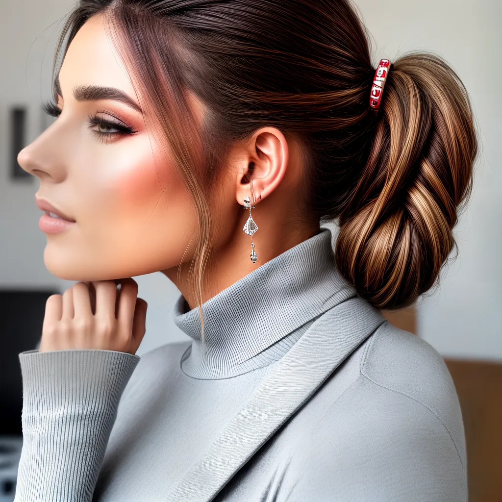 mulher penteado ponytail trabalho 1