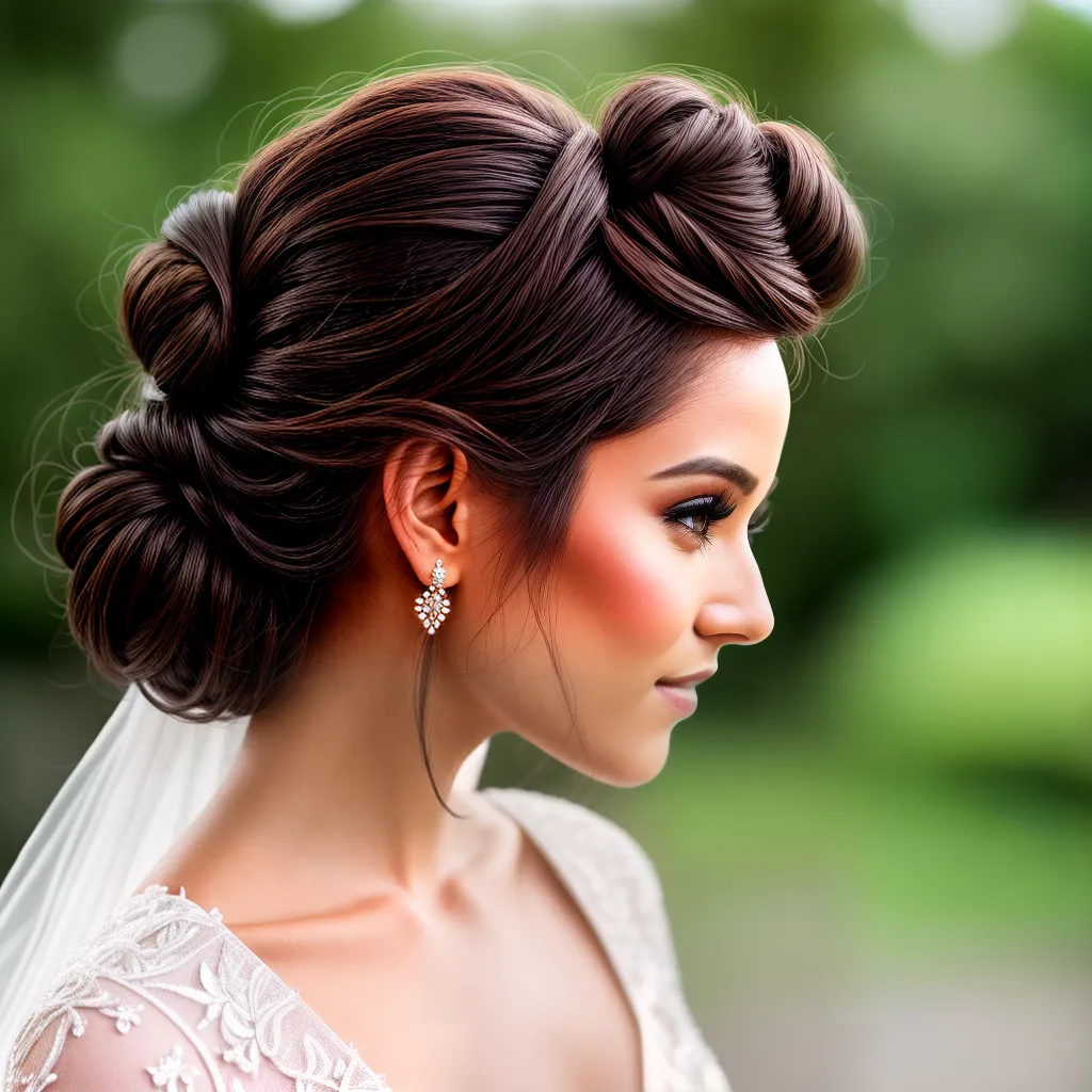 noiva penteado baixo elegante