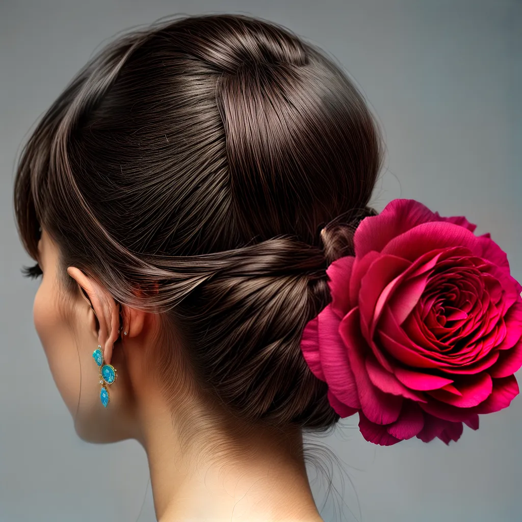 hairpin floral colorido ponytail hairpin floral colorido ponytail