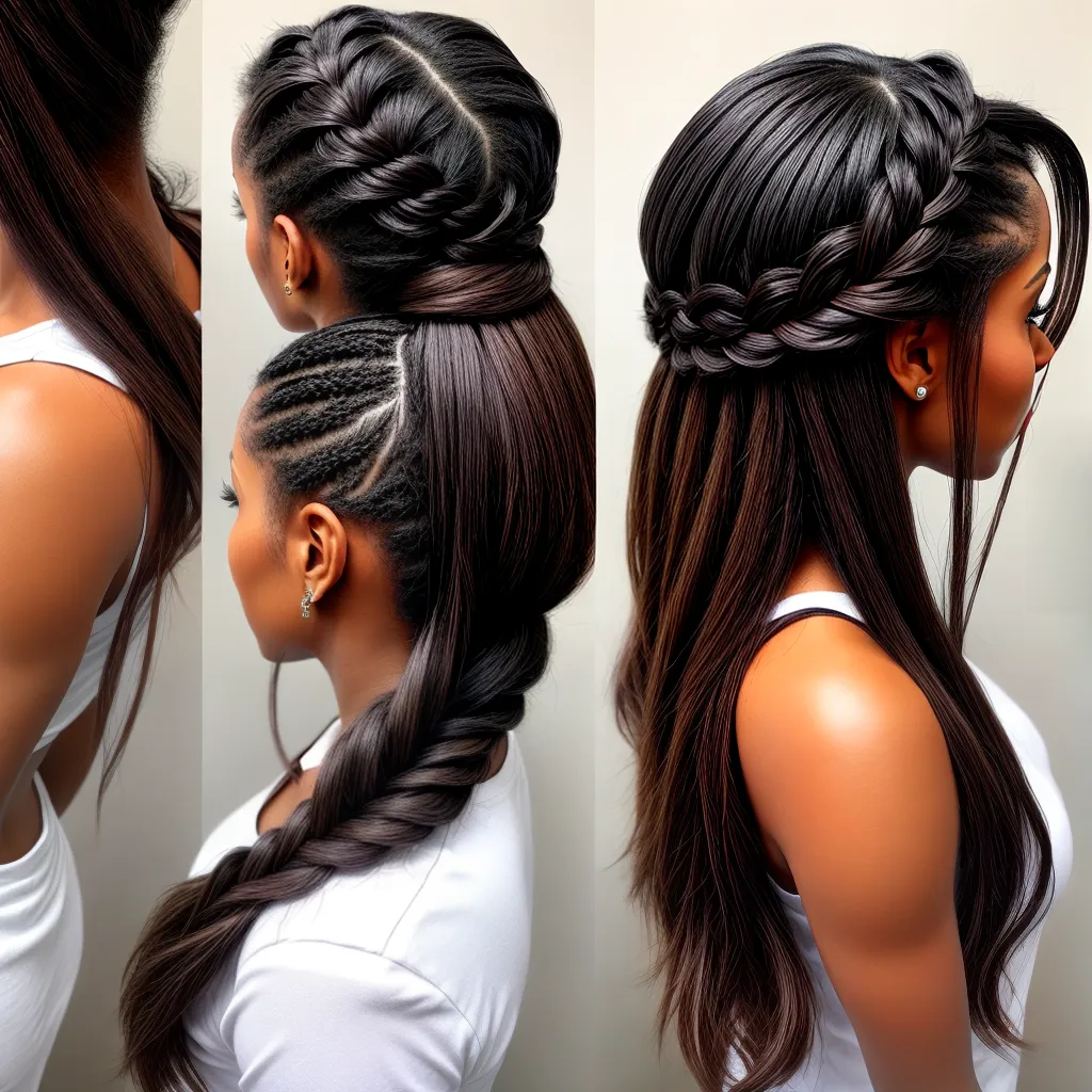 cabelo tranca mulher elegante