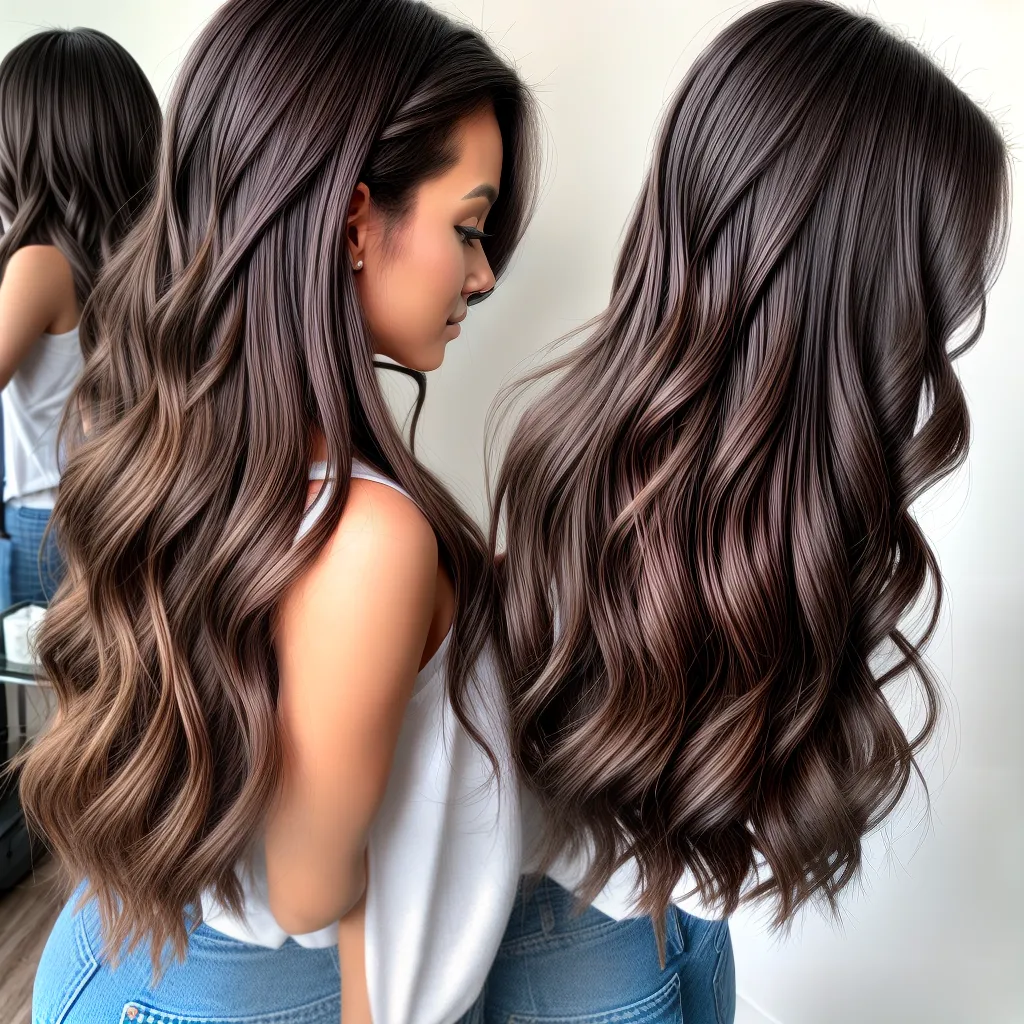 mulher cabelo espelho oleoso ressecado