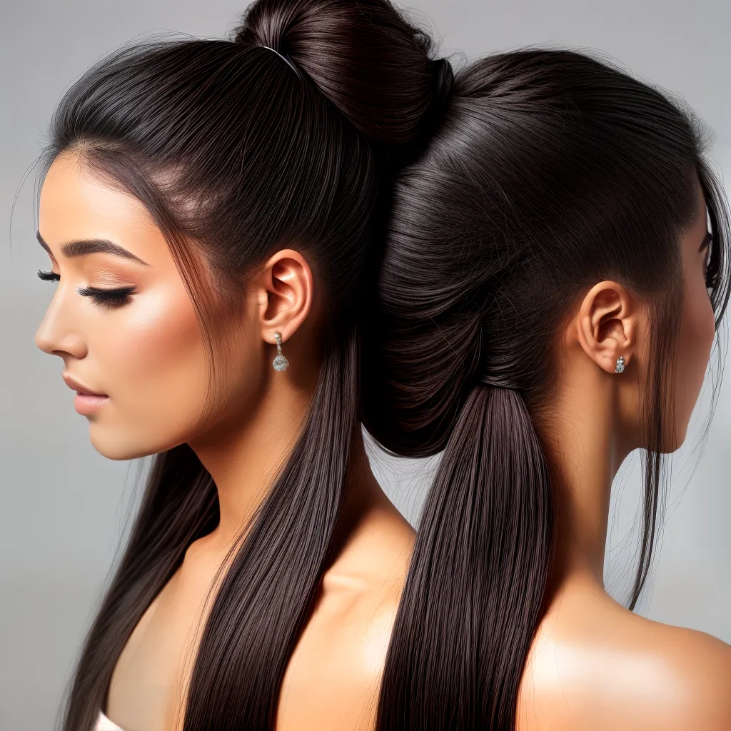 mulher cabelo oleoso rabo de cavalo