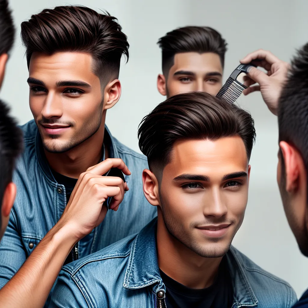 homem penteando cabelo estilos
